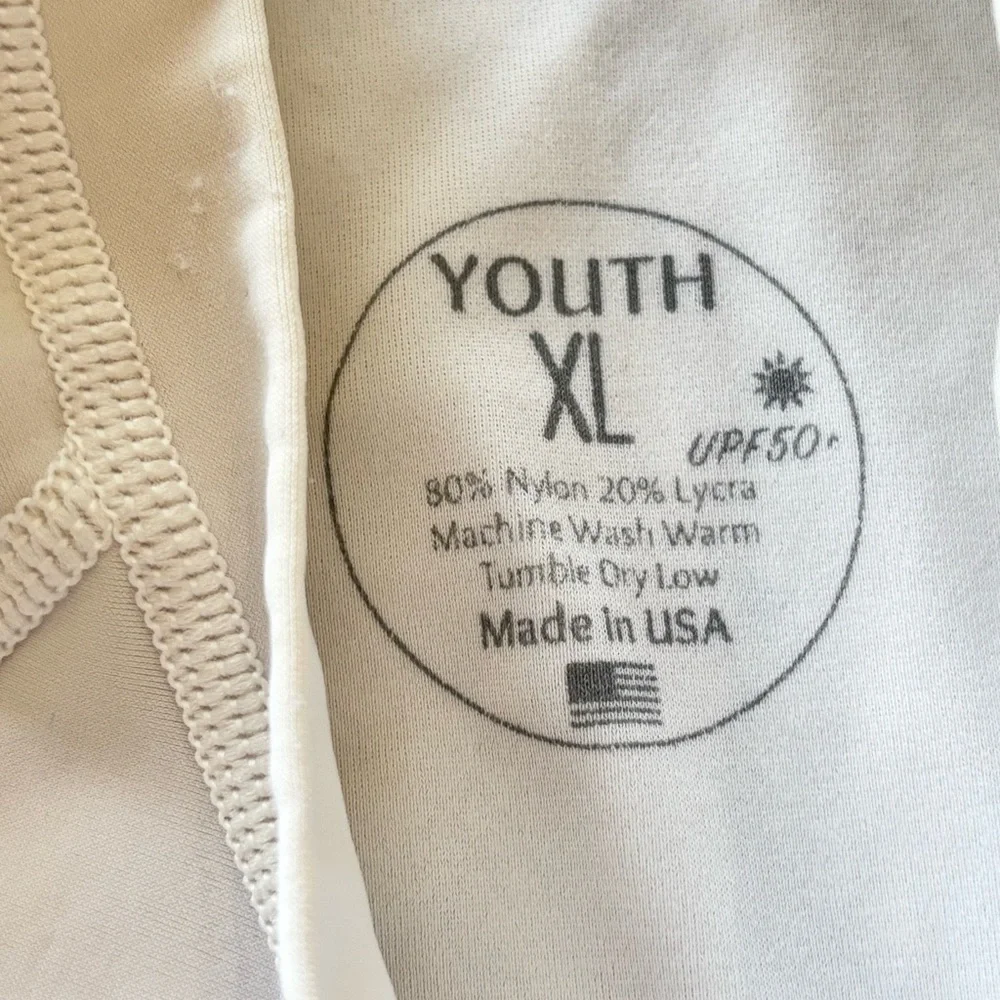 RITZ CARLTON NAPLES Kid’s White Short Sleeve Rash Guard UPF 50+ Size Youth XL